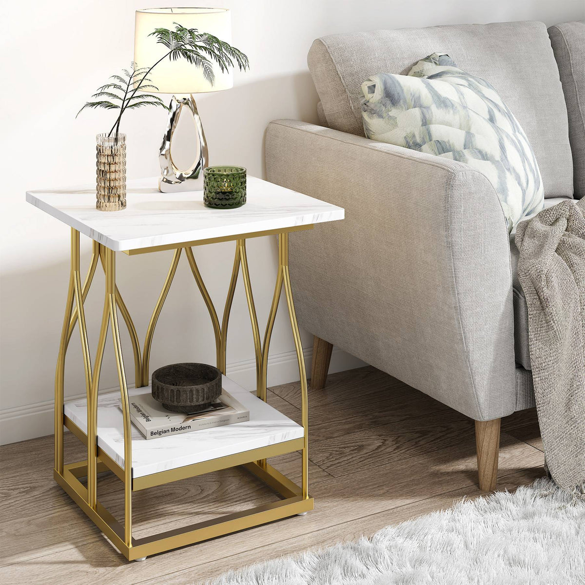 Pyrazo Living Lounge Square End Table Sofa Side Table