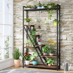 Verosan 7-Tier Plant Stand Tall Flower Plant Shelf with 5 S-Hooks