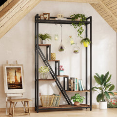 Verosan 7-Tier Plant Stand Tall Flower Plant Shelf with 5 S-Hooks