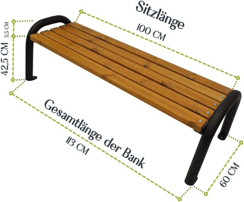 Candina Outdoor Lawn Park Sturdy Bench