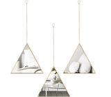 KIEE Triangle Wall Mirror Modern Geometry Hanging Home Decor