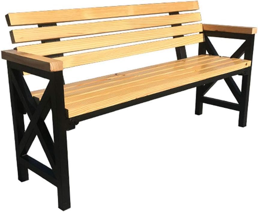 Cafier Solid Outdoor Park Lawn Garden Sturdy Bench