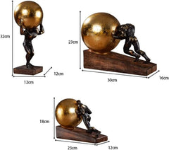 Sculptures Statues Gymnastics Push Ball Player - waseeh.com