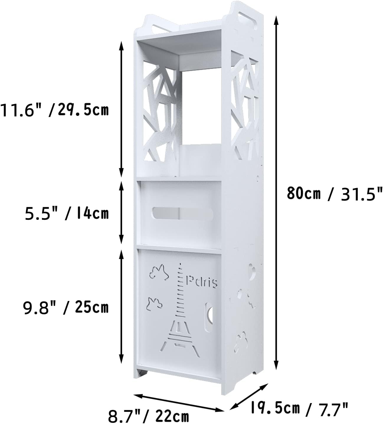 Spakoo Paris Bathroom Cabinet Stand Organizer Rack