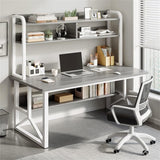 Liuzh Computer Desk Table Bookshelf Integrated Table