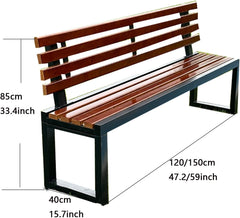 Massihol Outdoor Park Lawn Sturdy Laying Bench