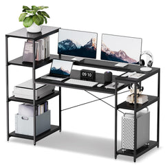 Hypigo Office Desk Storage Shelves Writing Working Station Desk Table