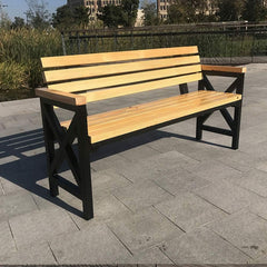 Cafier Solid Outdoor Park Lawn Garden Sturdy Bench