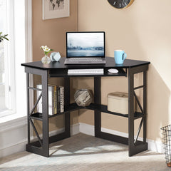 VECELO Corner Computer Desk Workstation Table for Home Office - waseeh.com