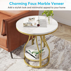 Subri Living Lounge End Table Round Sofa Side Table