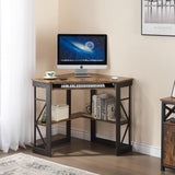 VECELO Corner Computer Desk Workstation Table for Home Office