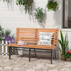 Jooloa Wood Garden Patio Porch Chair Bench