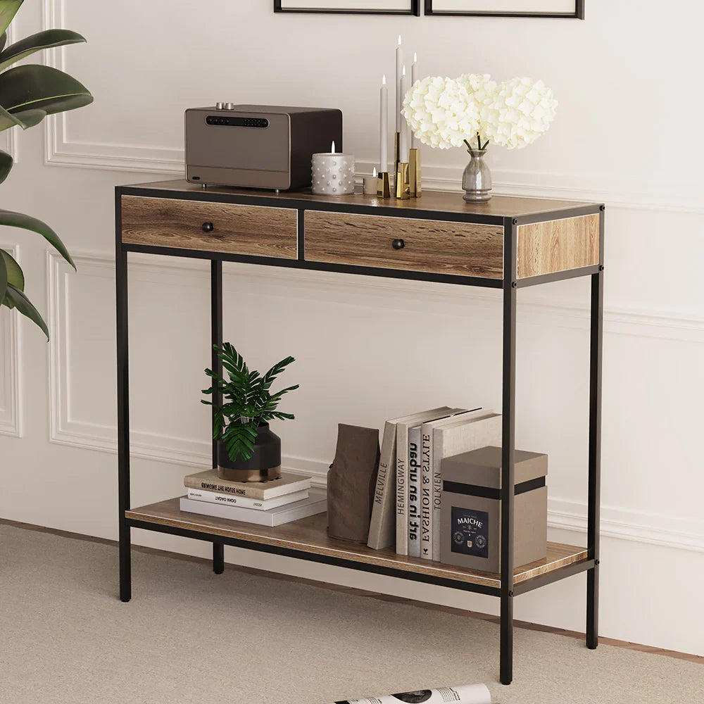 Dindo Drawer Living Lounge Hallway Entryway Narrow Console Table