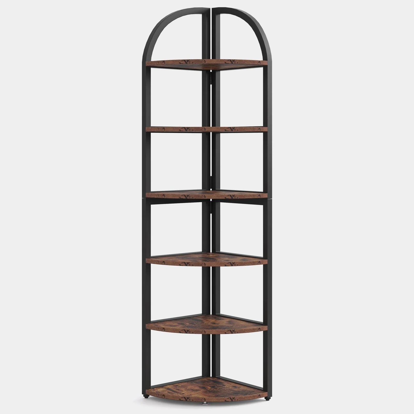 Neror Living Lounge Edge Tall Corner Bookshelf & Bookcase Organizer Rack