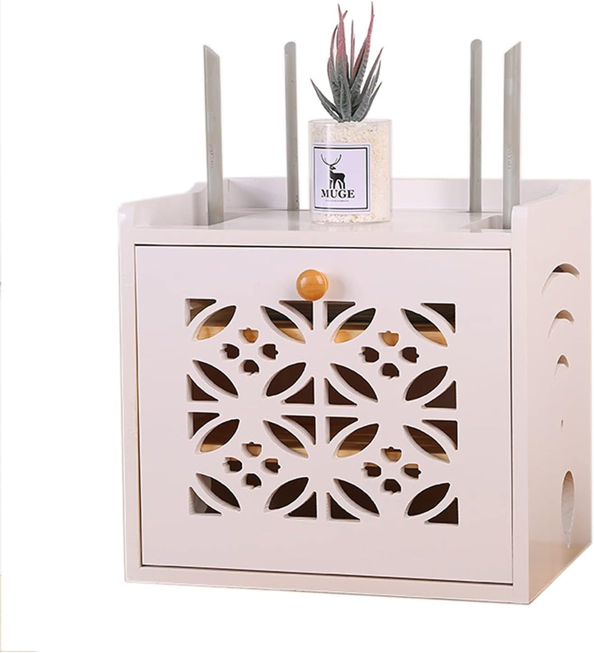 Close Sides Wifi Router Organizer Box