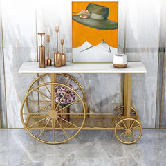 Oleo Vintage Cycle Trolley Hallway Entryway Console Table