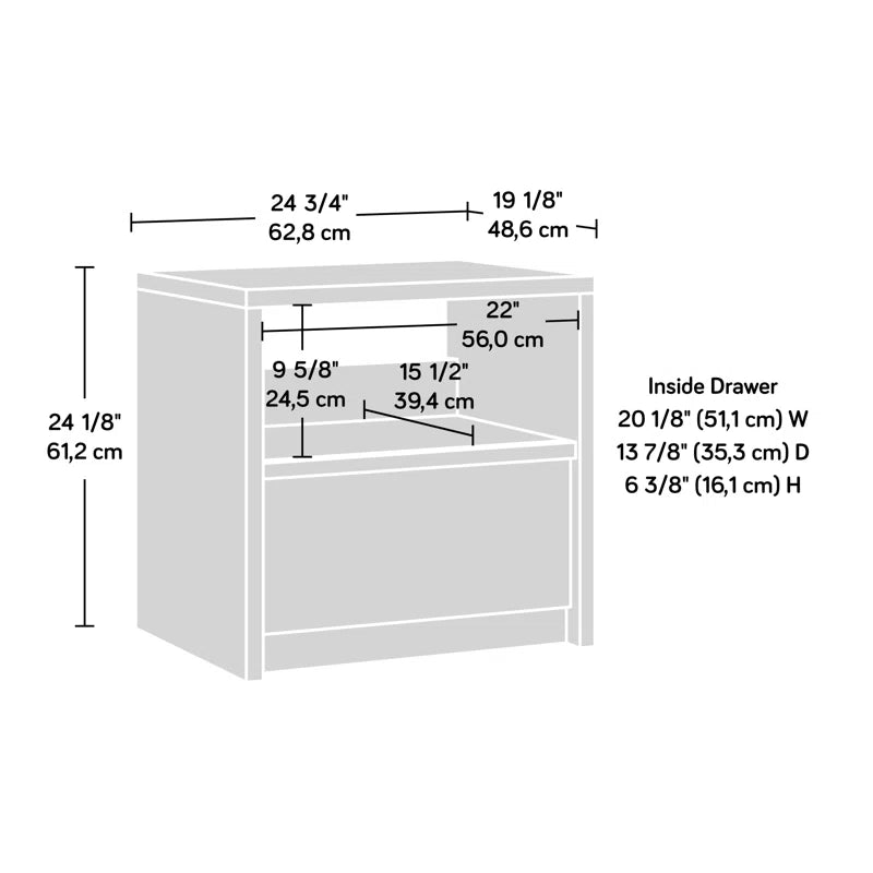 Posner Sofa Living Bedroom Drawer Nightstand Sidetable