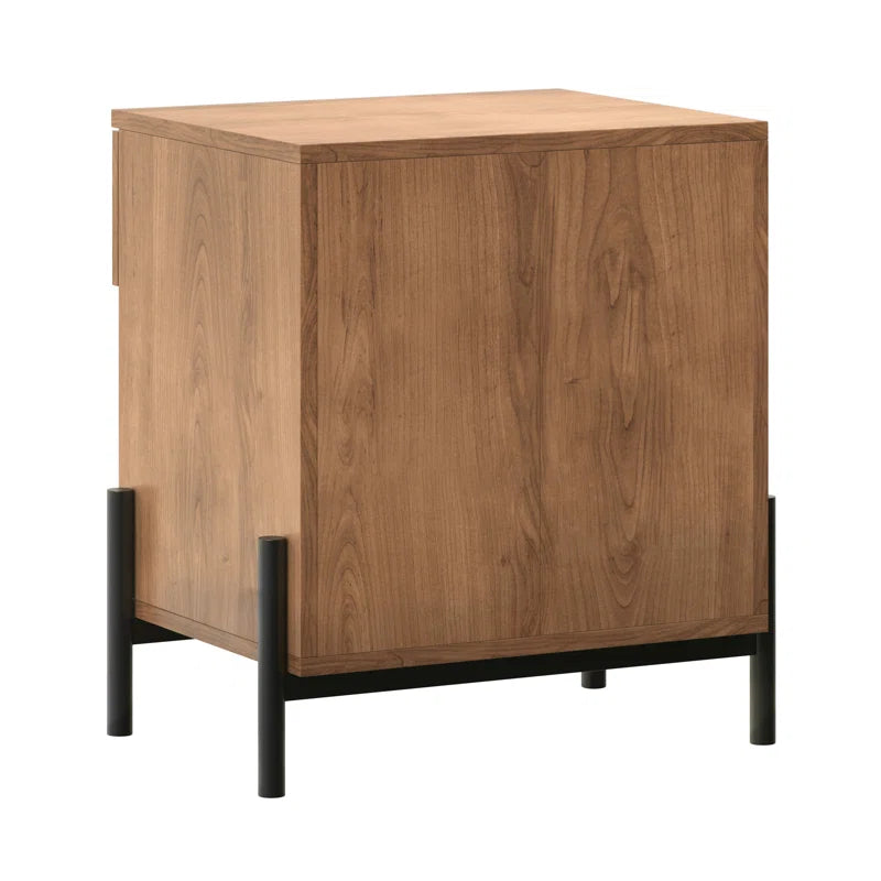 Ridvan 1-Drawer Nightstands with Open Cubby Sidetable