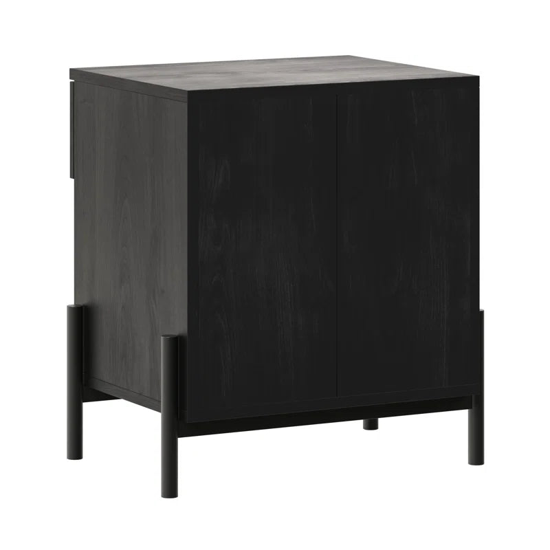 Ridvan 1-Drawer Nightstands with Open Cubby Sidetable