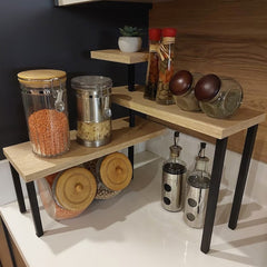 Ziggy Zone Corner Kitchen Spice Salt Organizer Storage Shelve Rack - waseeh.com