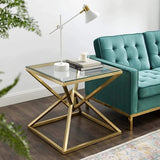 Glassy Pyramid Lounge Living Sofa Side Coffe Table