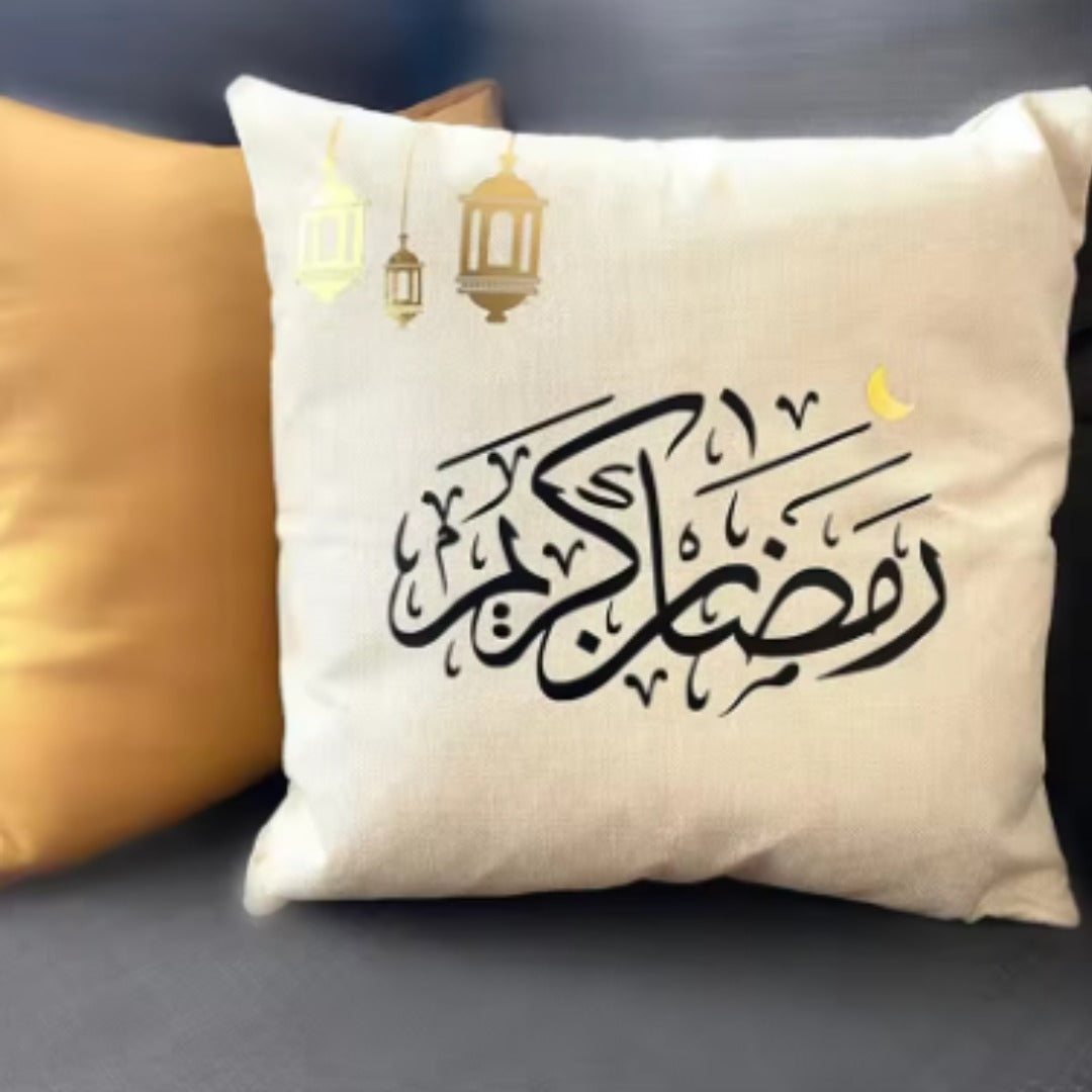 Ronzo Living Lounge Drawing Dining Room Ramadan Eid Home Decor Cushion Covers (Pack of 2)