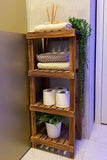 Vatzy Natural Plant Wood Bathroom Shelve Organizer