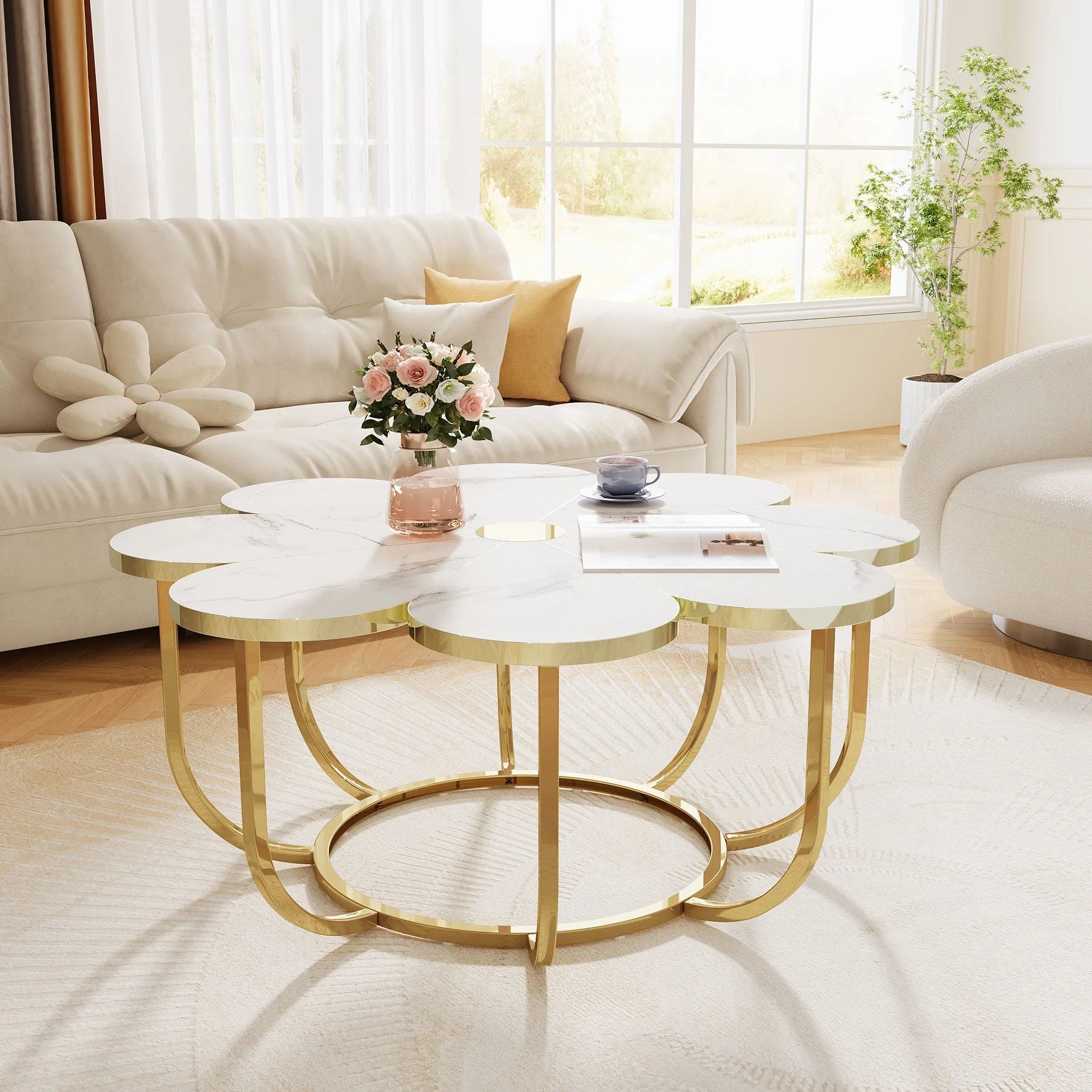 La Creme Living Lounge Coffee Serving Center Table