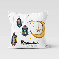 Onym Living Lounge Drawing Dining Room Ramadan Kareem Cushion Covers (Pack of 2)