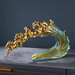 Six Horse Sculpture Decor - waseeh.com