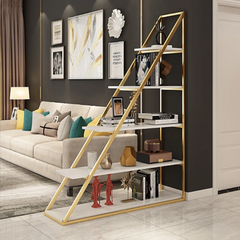 Half Pyramid Living Room Bookcase Storage Organizer Rack - waseeh.com