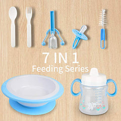 CAVEE Silicone Baby Feeding Set (BPA-Free) with Suction Plate and