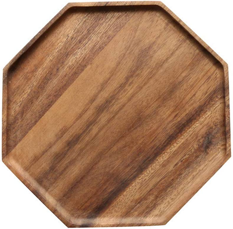 Renawe Octagon Wooden Platter Kitchen Serving Tray - waseeh.com