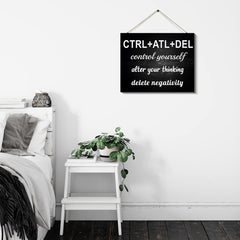 "CTRL ALT DEL " Wall Living Lounge Bedroom Caption Home Decor - waseeh.com