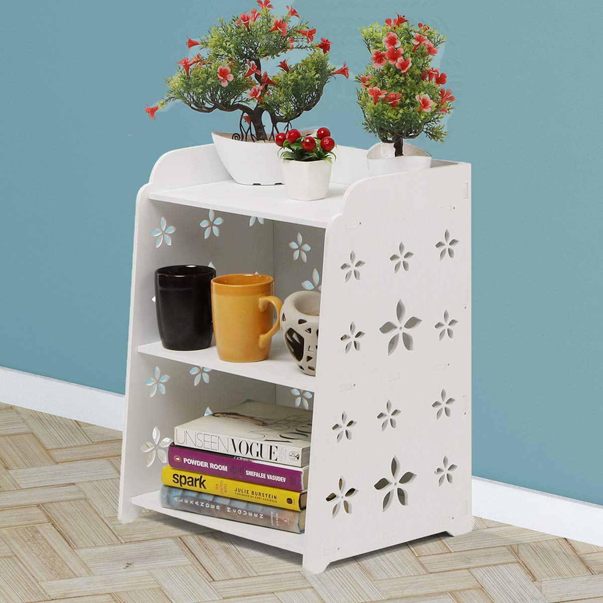 Adroit Side Bookcase Organizer Table Rack - waseeh.com