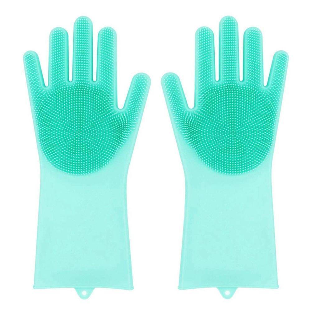 Silicone Scrub Gloves (1 Pair) - waseeh.com