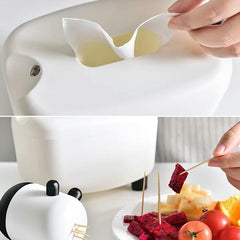 Telescopic tissue box with toothpick holder - waseeh.com