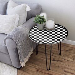 Damru Mist Living Coffee Lounge Center Side Hairpin Table - waseeh.com