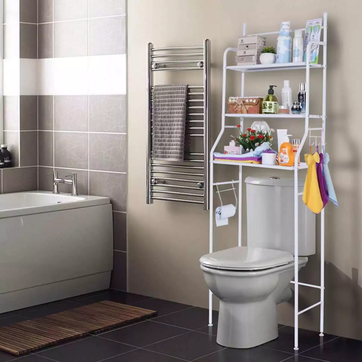 Metal Over Toilet Organizer Rack - waseeh.com