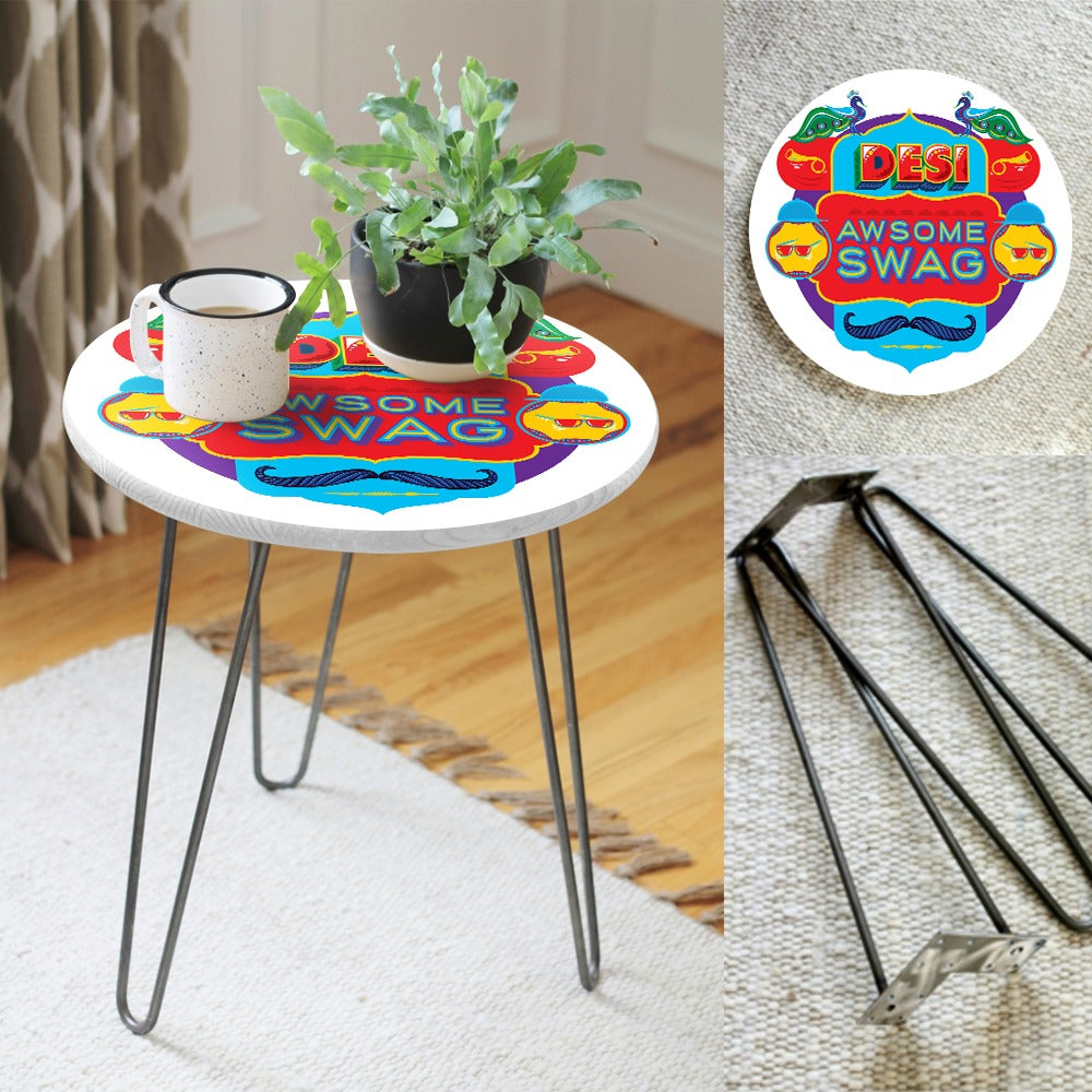 Desi Swag Living Lounge Center Coffee Sofa Side Hairpin Table - waseeh.com