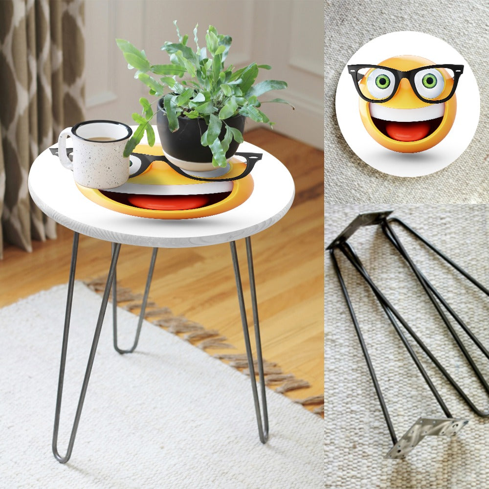 Character Emojis Living Lounge Center Side Hairpin Table - waseeh.com