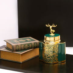 Golden Stag Candy Jar - waseeh.com