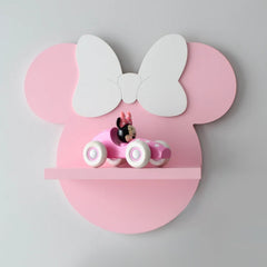 Minnie Mouse Kids Bedroom Floating Shelve Decor - waseeh.com