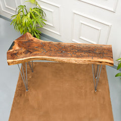 Live Edge Hairpin Epoxy Resin Table - waseeh.com