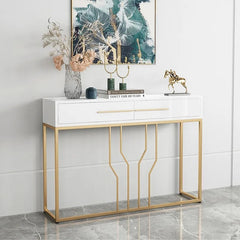 Off-Track Living Lounge Entryway Drawing Room Console Drawer Table - waseeh.com