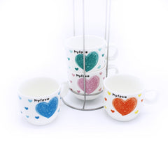 Heart Cup Tower - 4 Pcs - waseeh.com