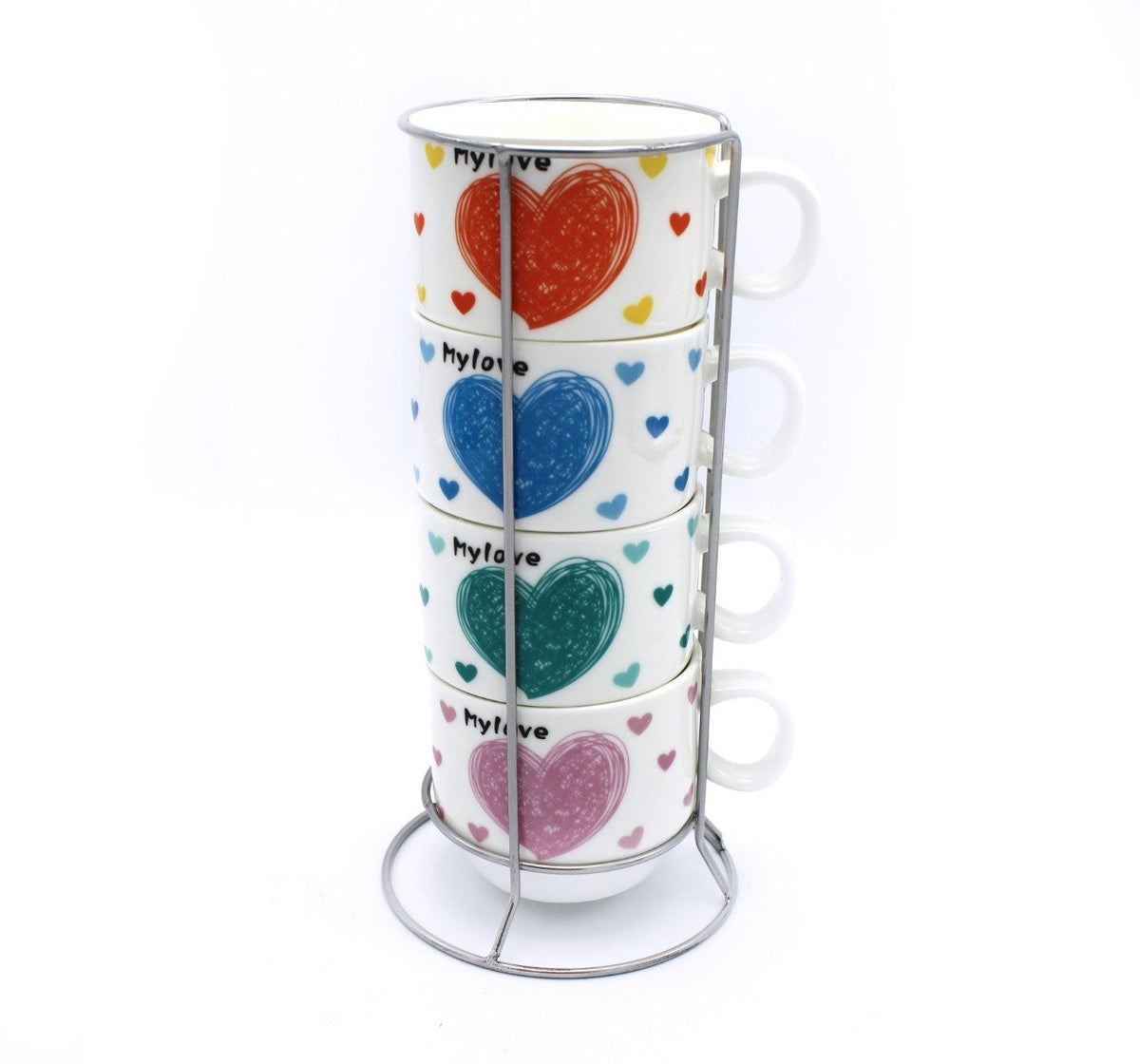 Heart Cup Tower - 4 Pcs - waseeh.com