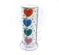 Heart Cup Tower - 4 Pcs - waseeh.com