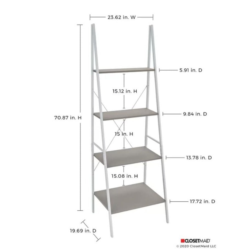 Ladder Curvy Bookcase Shelve Organizer Storage Rack Decor - waseeh.com