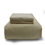 Fitted Sheet with 2 Pillow Covers - Light Brown - waseeh.com